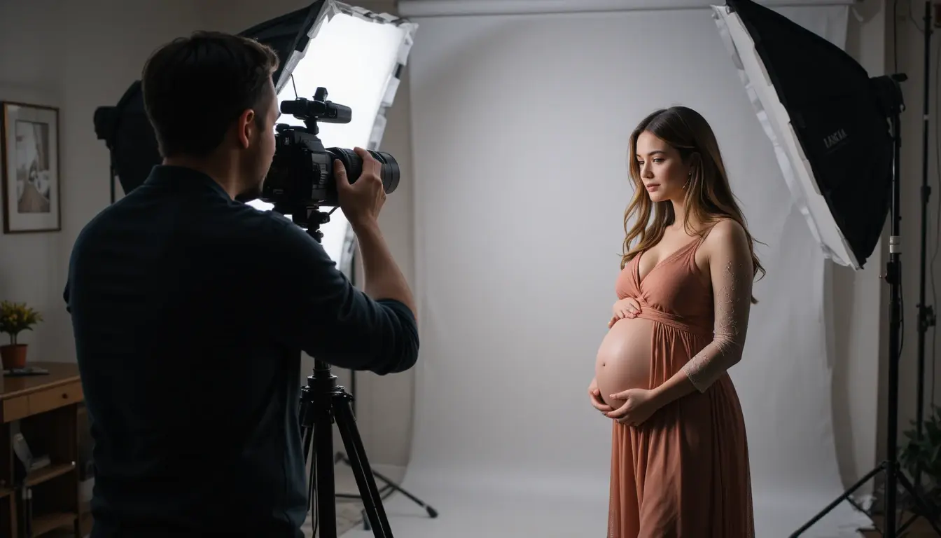 Behind the scenes sesi foto maternity profesional oleh Bandung Fotografi